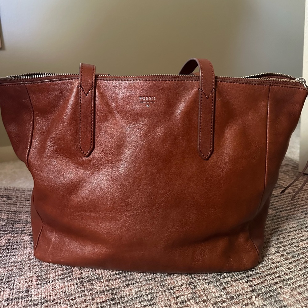 Fossil Leather Shopper Bag